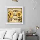 5D DIY Diamond Painting Blessings Full Round Drill Art Letter Picture Home Decor