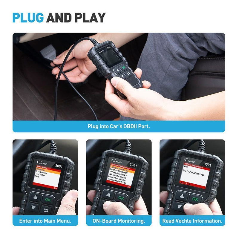 X431 Full OBDII Car Diagnostic Tool Code Reader CR3001 Scanner Creader 3001