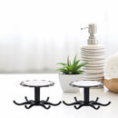 Self Adhesive 6 Hooks 360 Degrees Rotating Kitchenware Cabinet Storage Hooks