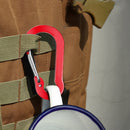 #A 6pcs Carabiner Clips Outdoor Camping Aluminum Alloy Quick Mountaineering Buck