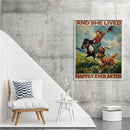 #A Retro Riding Girl Poster Oil Paint By Numbers DIY Frameless Drawing Picture