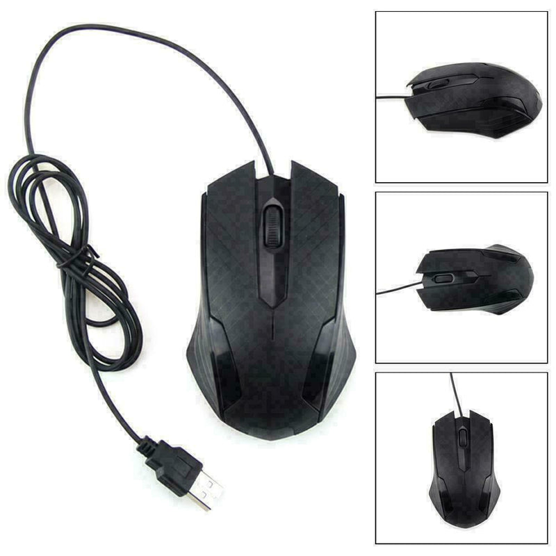 USB Interface Wired Scroll Wheel Mouse Gaming Mice Desktop For PC O3Z4