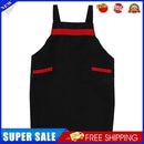 Unisex Lovely Solid Cooking Kitchen Restaurant Bib Apron with PocketBlack)