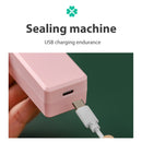2 in 1 Mini Vacuum Sealer USB Snack Fresh Bag Heat Sealer Cutter (Pink) Newly