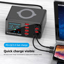 X9 8 Port USB Charger Hub Wireless Charger PD QC3.0 Charging Station (EU) Newly