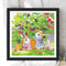 Partial Embroidery DIY 11CT Cute Rabbits Cotton Thread Cross Stitch Print Kit