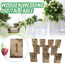 1-10 Rustic Wooden Wedding Table Numbers Decors Country Wedding Table Decor`