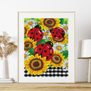 Diamond Drawing Sunflower Ladybird Special-shaped Partial Drill 5D DIY Crafts