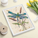Dragonfly on Plant Diamond Painting Kit 5D DIY Full Round Drill Picture Drawing