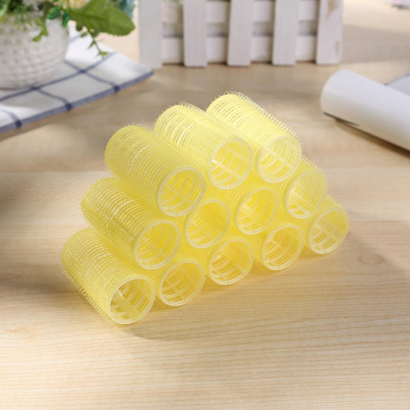12pcs Self Grip Hair Rollers Hairdressing Home Use DIY Hair Curlers (32mm) Newly