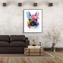 Painting By Numbers Kit DIY Colorful Dog Canvas Oil Wall Art Picture Ornament
