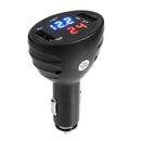 3 in1 Car Truck Auto Cigarette 12/24V Dual USB Charger LED Thermometer Voltmeter