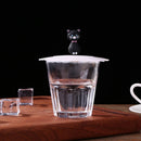 Transparent Cherry Heat-resistant Reuse Silicone Cup Cover Dustproof (Cat)