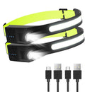 1pcs Wave Sensing COB Headlights Adjustable Headband Night Work Suitable