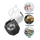10X Magnifier Hexagonal Mini Magnifying Glass Magnifier Kit Set for Jewelry Watch