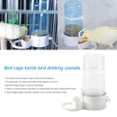 Bird Water Drinker Feeder Plastic Automatic Birdcage Waterer (Transparent)