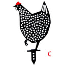 Acrylic Hollow Chicken Ornaments Backyard Lawn Stakes Yard Art Decor (C)