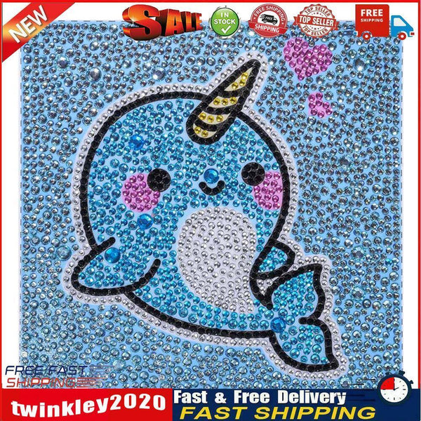 5D DIY Full Drill Special Shaped Diamond Painting Cute Whale Cross Stitch Newly