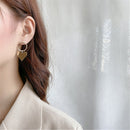 Gifts Personality Dangle Earrings Geometric Asymmetric Chain Love Earrings