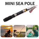 Telescopic Mini Sea Fishing Rod Carbon Fiber Pocket Spinning Pole (2.1m) Newly