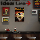 Rainbow Rising Retro Metal Plate Tin Sign Poster Plate Wall Art for Bar Club