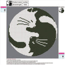 Black White Cat 5D Diamond Painting Embroidery DIY Cross Stitch Home Decor