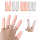 5pcs Gel Finger Cap Protect Cracked Cover Cots Hand Skin Care (Closed Pink)