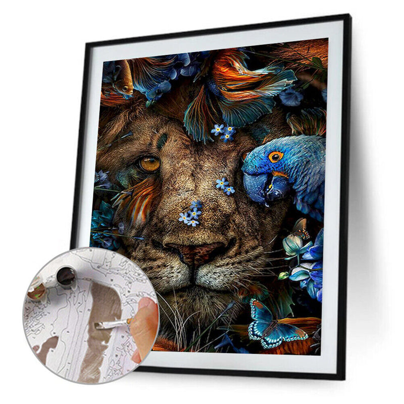 Animal in the Grass Oil Paint By Numbers Kit DIY Home Decoration Gift Wall Art