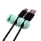 Mini Adhesive Ethernet Charging Data Earphone Cable Organizer Tool(Green)