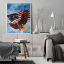 Full Cross Stitch American Flag Eagle Counted DIY Embroidery (SZX806-2)