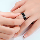 Casual Temperature Ring Smart Mood Couple Finger Knuckle Ring (Black US 12)