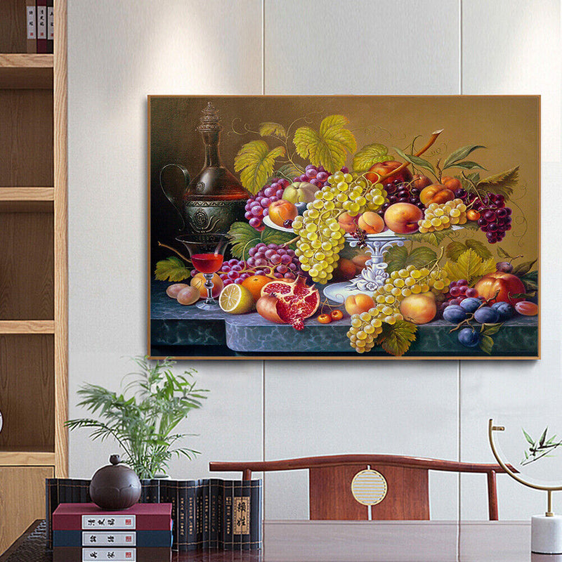 5D Full Square Diamond Painting DIY Fruit Cross Stitch Rhinestone Xmas Pict