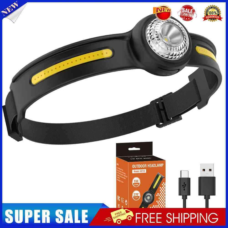 XPG3+COB LED Head Lamp 550lm 6 Modes Waterproof Torch Work Headlight for Ca