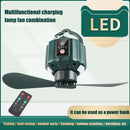 Multifunctional Fan Wireless Remote Control Camping Hanging Fan with LED Lights