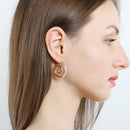 Fashion Spiral Ear Hook Exaggerated Women Geometric Gear Drop Earrings Jewelr