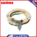 Women Bohemian Jewelry Multilayer Rice Bead Owl Layered Hand Chains Bracelet