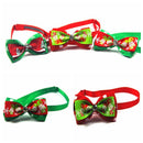 Holidays Dog Cat Snow Flakes Christmas Collar Adjustable Necktie Pet Bow Ties