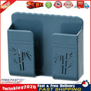 Wall Mounted Storage Box Mobile Phone Plug Remote Control Holder (Blue) Newly