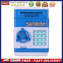 Automatic Electronic Piggy Bank ATM Password Money Box Saving Box (Blue)
