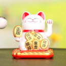 3pcs Chinese Lucky Cat Wealth Waving Shaking Hand Welcome Craft  (White)