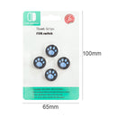 4pcs Cat Paw Silicone Thumb Grips for Nintendo Switch Controller (Blue) Newly
