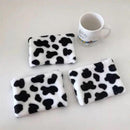 Hot Cow Pattern Cute Plush Mini Storage Bag Coin Purse Headphone Bag Pocket