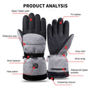 2pcs Smart Ski Heated Gloves Waterproof Motorcycle Bicycle Cycling Glove Mittens