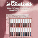 Waterproof Long Lasting Velvet Matte Lipstick Makeup Colors Q6H9 Gloss 24 F7V0