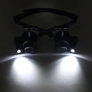 Head Wearing Magnifier Glasses with LED Observation Magnifying Headband Eyewear