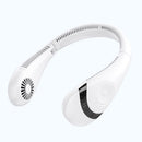 5000mAh Hanging Neck Fan USB Rechargeable Bladeless Sport Mute Fans (White)