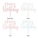 Decoration Gifts Acrylic Decor Cake Topper Party Supplies Happy Birthday