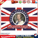 England Queen Her Majesty Elizabeth II British Flag with Brass Grommets Newly