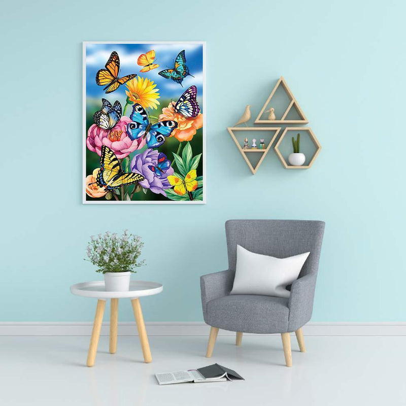 5D Diamond Painting DIY Butterfly Flower Full Drill Home Art Decor (NH981)2