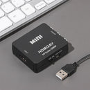 to Use Full HD Video 1080P Mini Connector Converter HDMI to 3 RCA CVBS Adapter